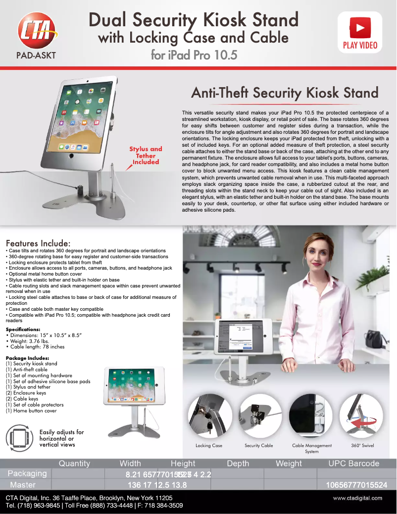 Page 1 of the manual Brochure CTA Digital PAD-ASKT