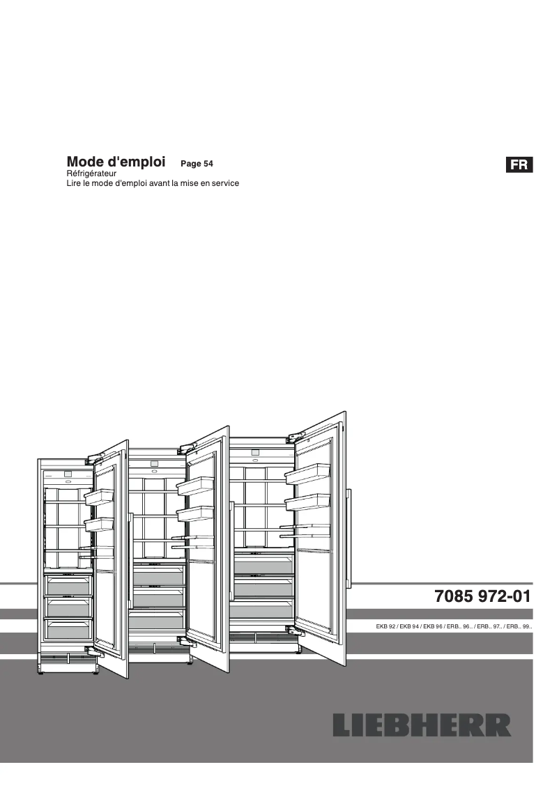 Page 1 of the manual User Manual Liebherr ERBdi 9770