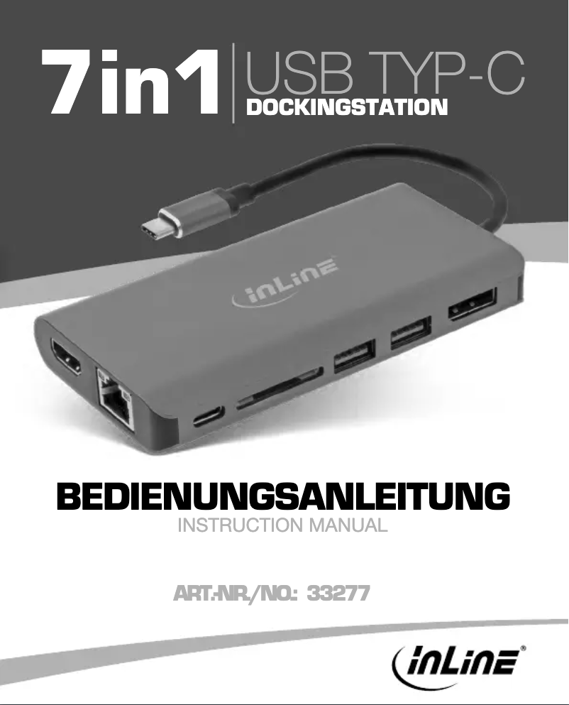 First page image of the manual for 33277