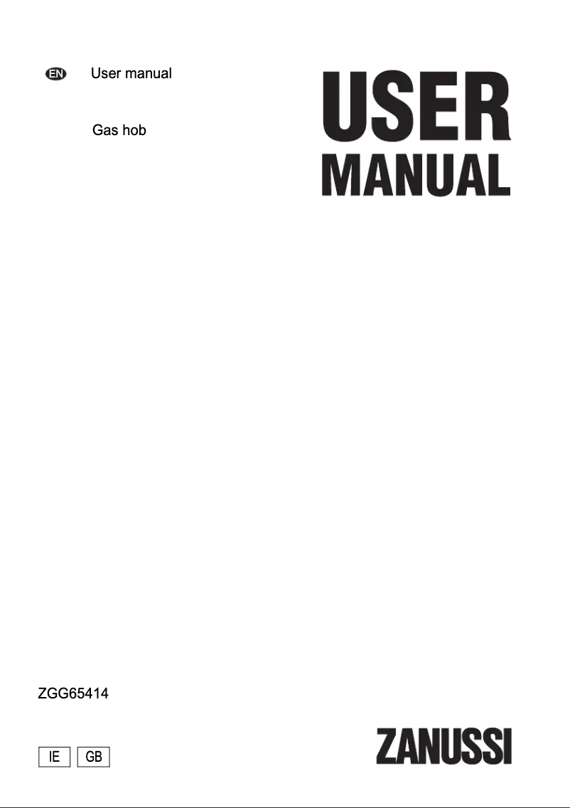 First page image of the manual for ZGG65414SA