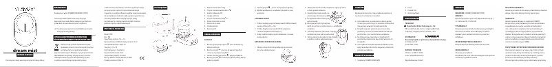 Page 1 of the manual User Manual Vitammy Dream Mist