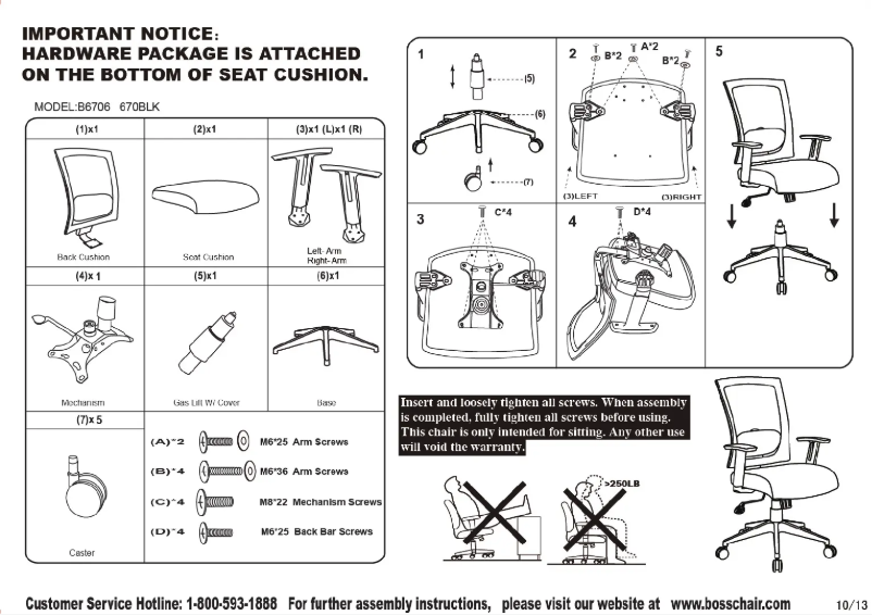 Page 1 of the manual User Manual Boss B6706