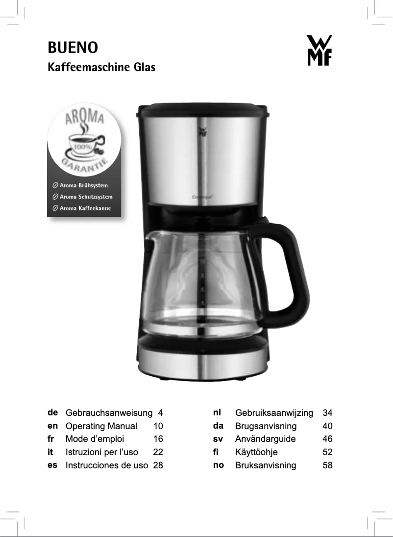 First page image of the manual for Bueno