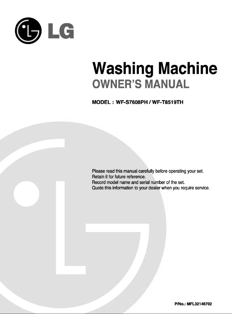 First page image of the manual for WF-S7608PH