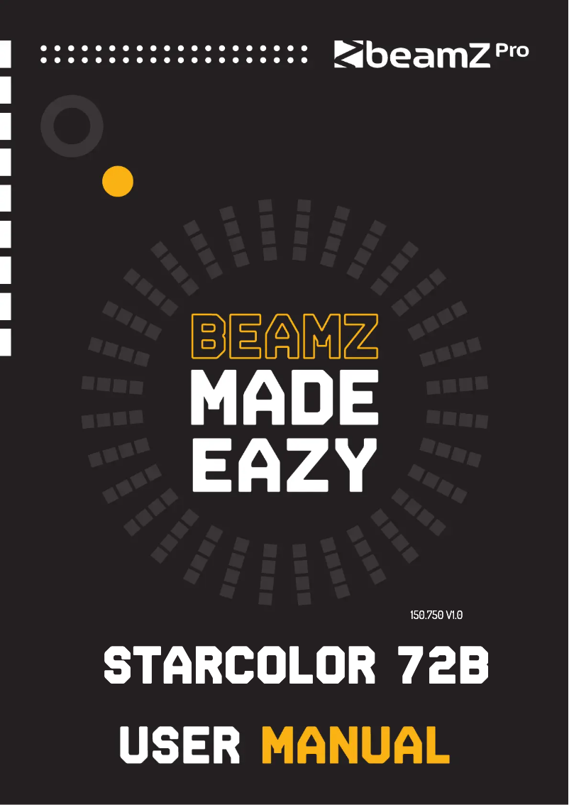 Page 1 of the manual User Manual BeamZ StarColor72B
