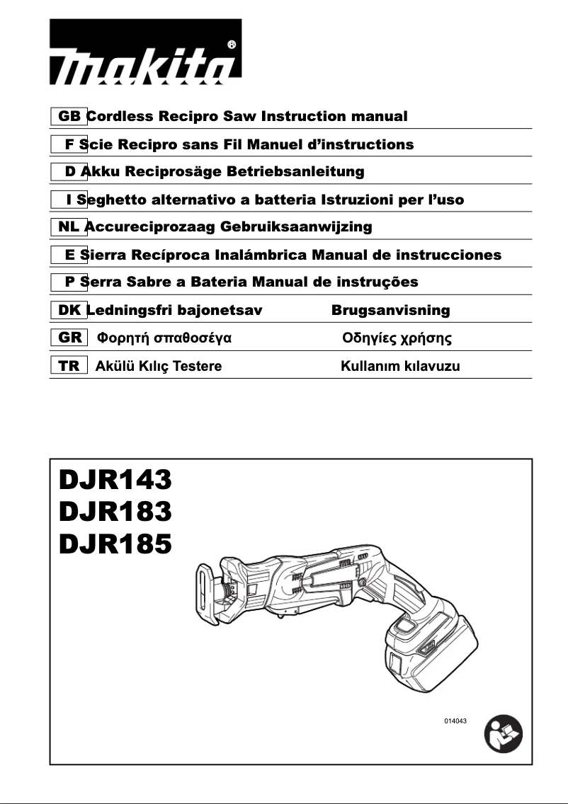 First page image of the manual for DJR183