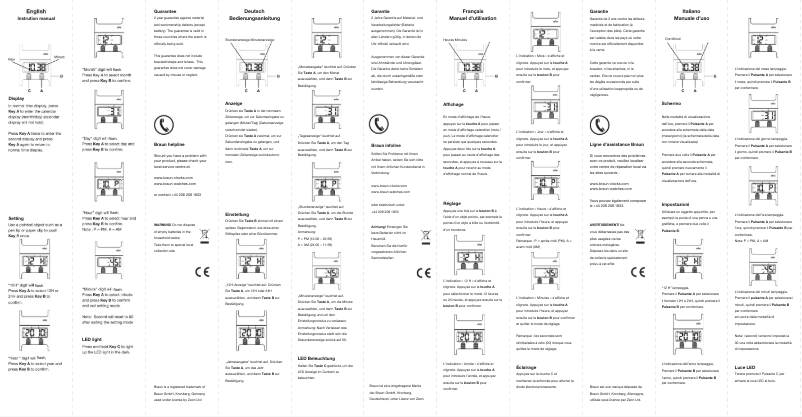 Page 1 of the manual User Manual Braun BN0076