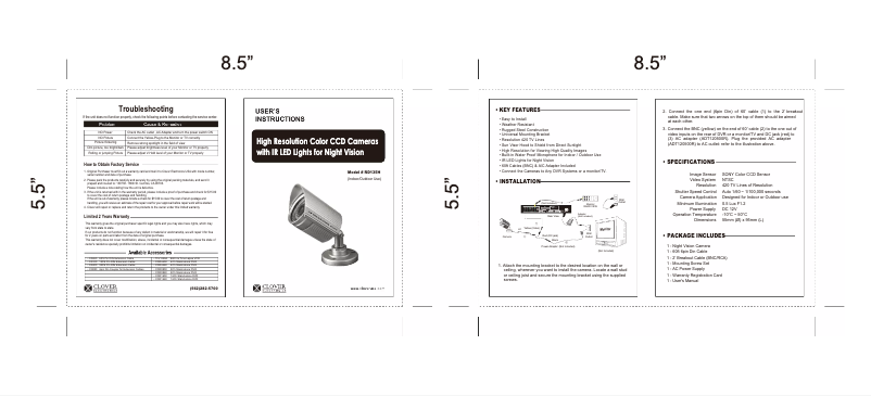 Page 1 of the manual User Manual Clover Electronics RD135H