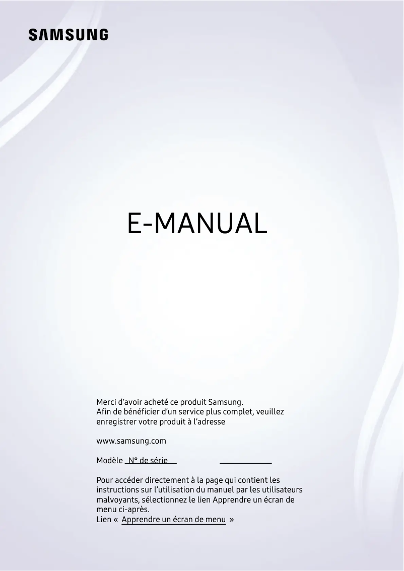 First page image of the manual for QA55Q70AAK