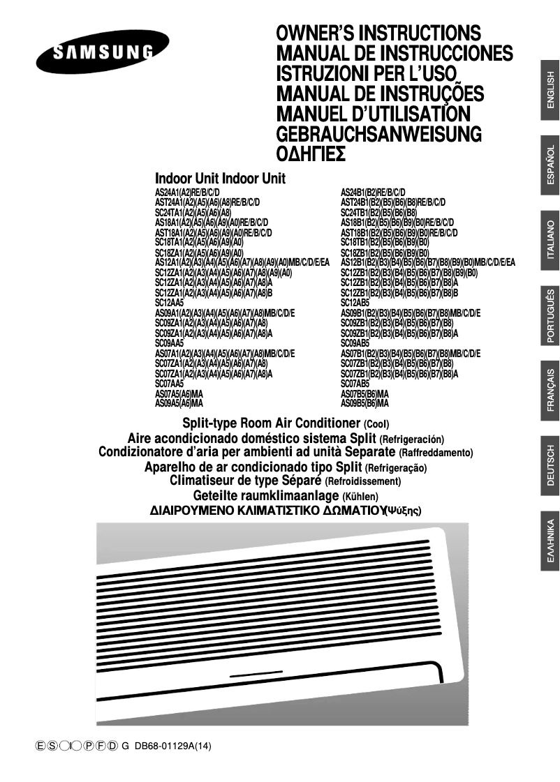 Page 1 of the manual User Manual Samsung SC09ZA8