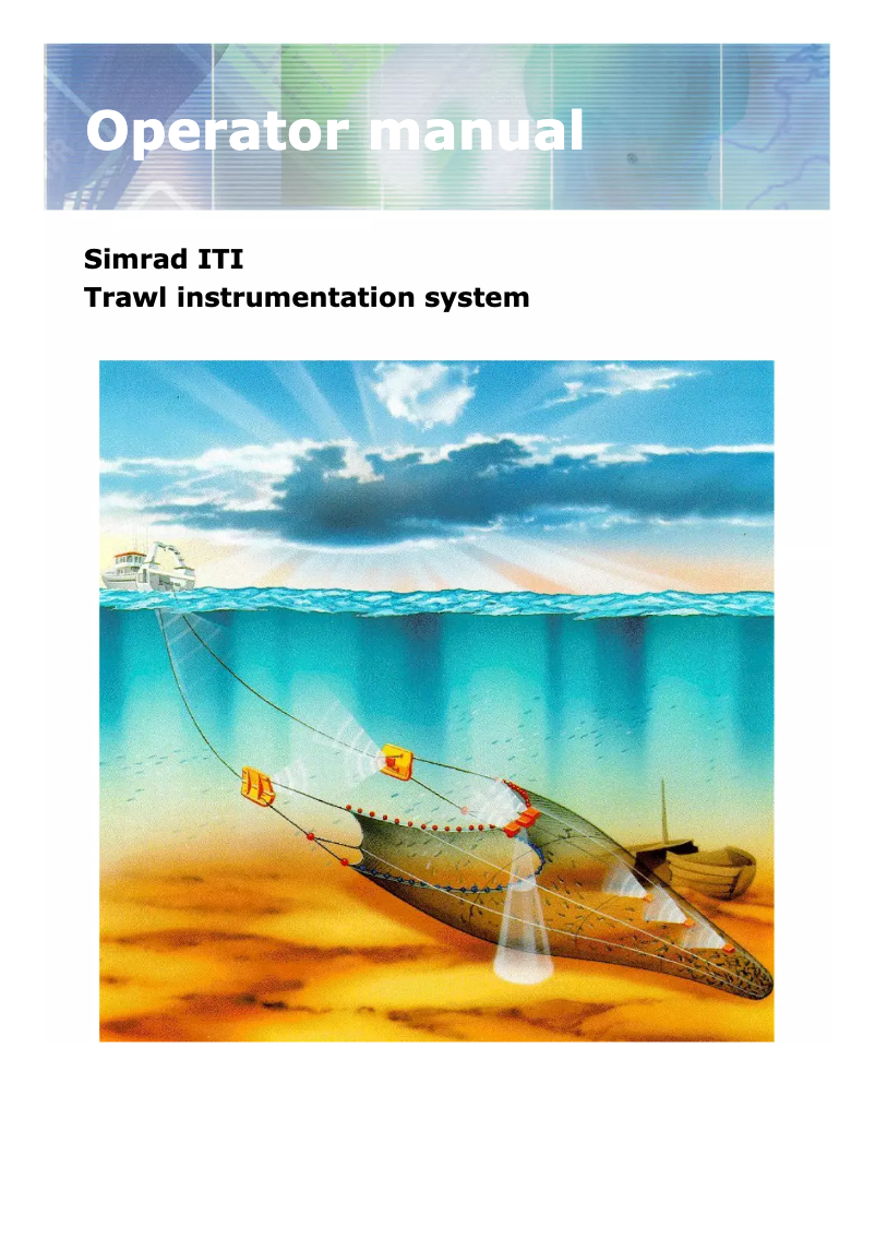 Page 1 of the manual User Manual Simrad ITI