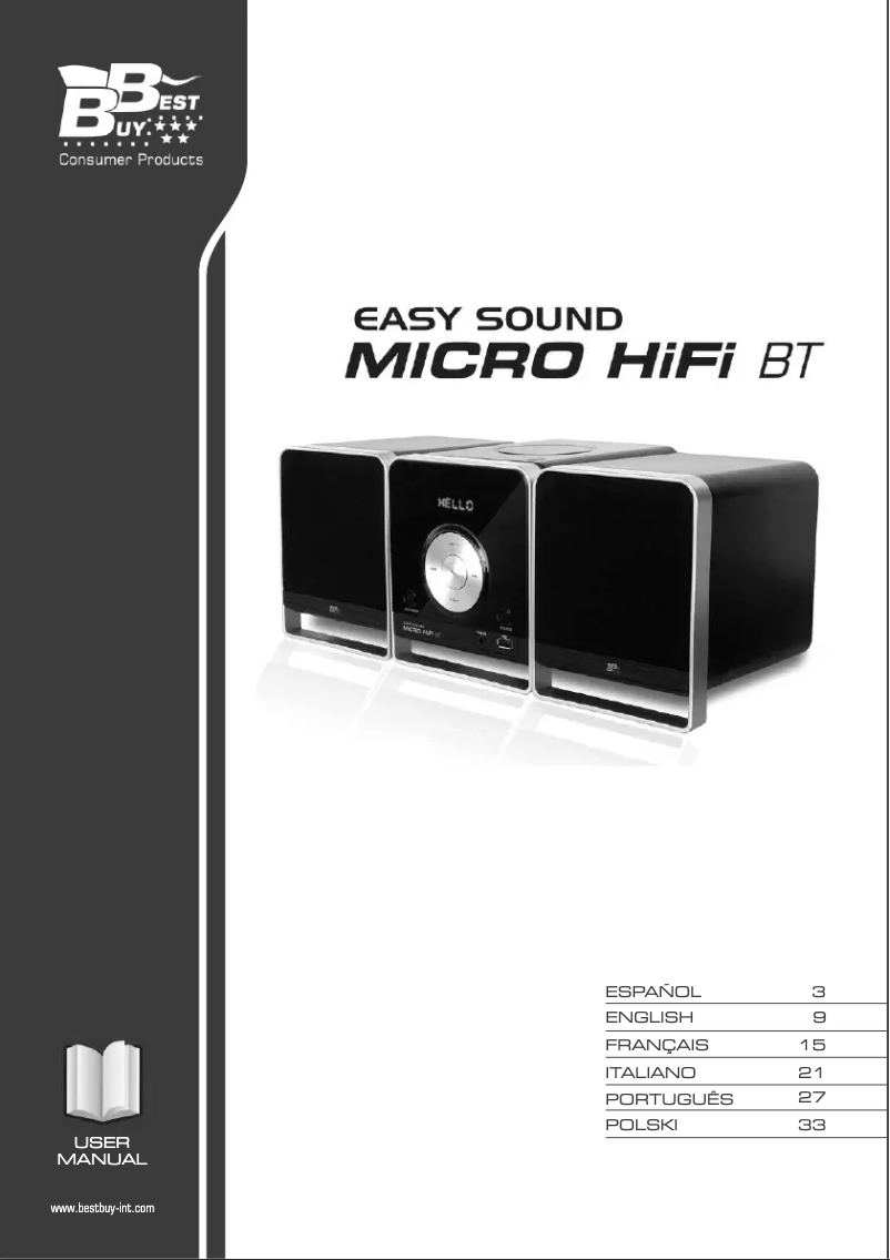 Page 1 of the manual User Manual Best Buy Easy Sound Micro HiFi BT