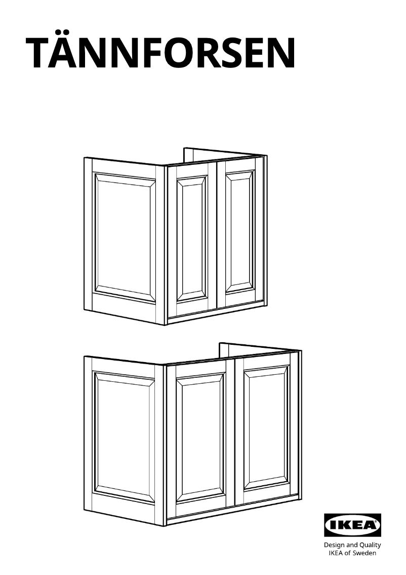 Page 1 of the manual User Manual Ikea TÄNNFORSEN 705.354.66