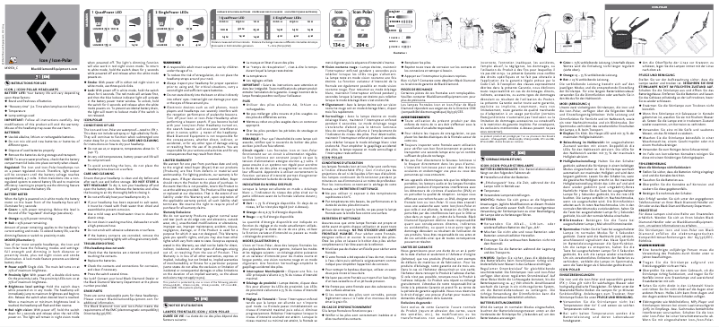 Page 1 of the manual User Manual Black Diamond Icon Polar
