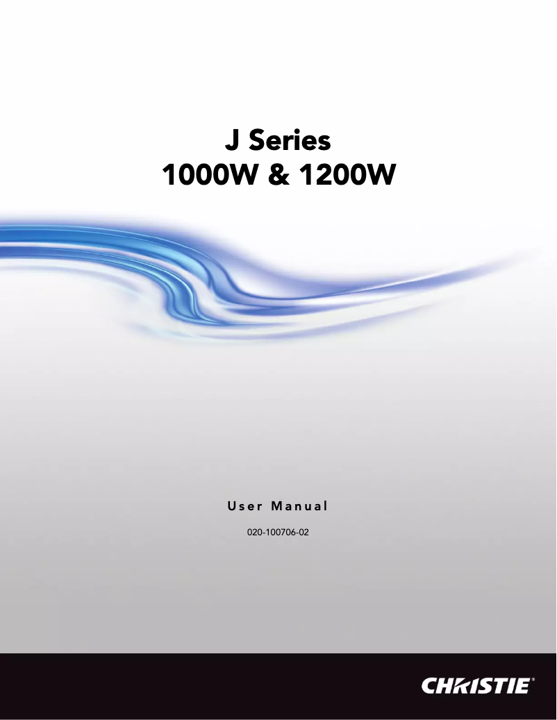 Page 1 of the manual User Manual Christie DS+10K-J