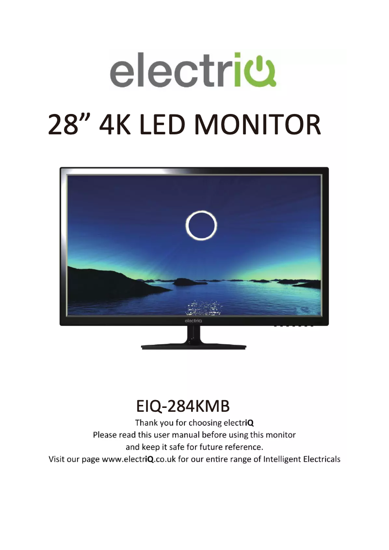 First page image of the manual for eiQ-284KMB-HDR