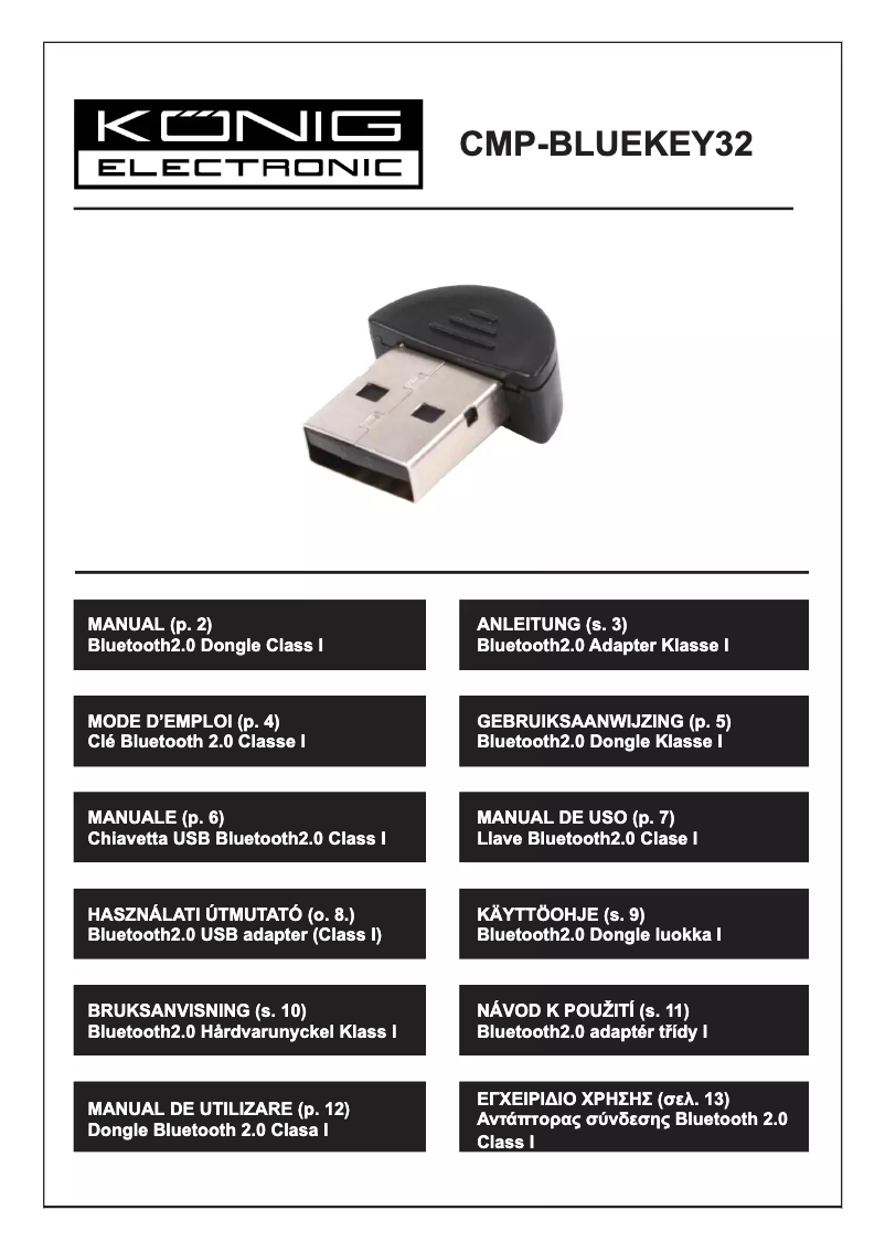 Page 1 of the manual User Manual Konig CMP-BLUEKEY32