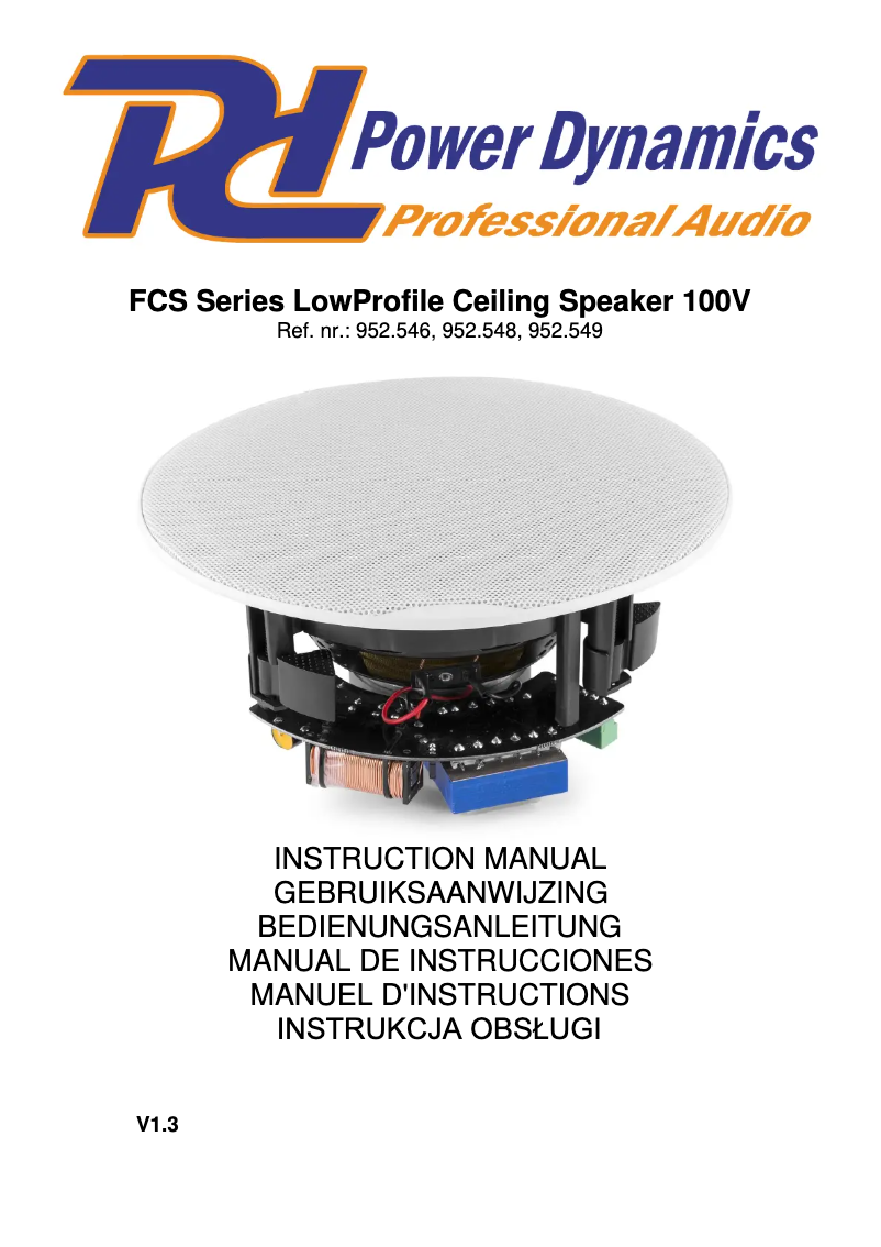 Page 1 of the manual User Manual Power Dynamics FCS8