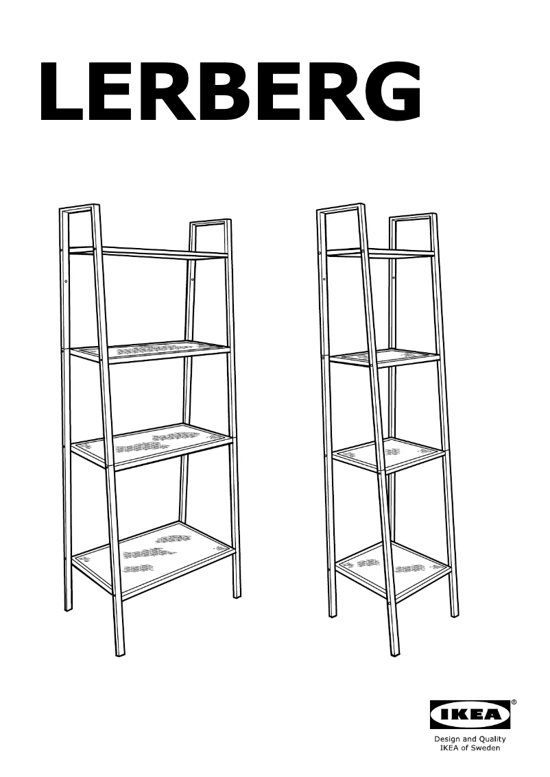 Page 1 of the manual User Manual Ikea LERBERG 201.863.99