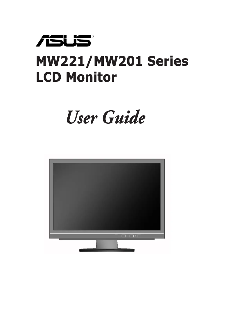 Page 1 of the manual User Manual Asus MW201