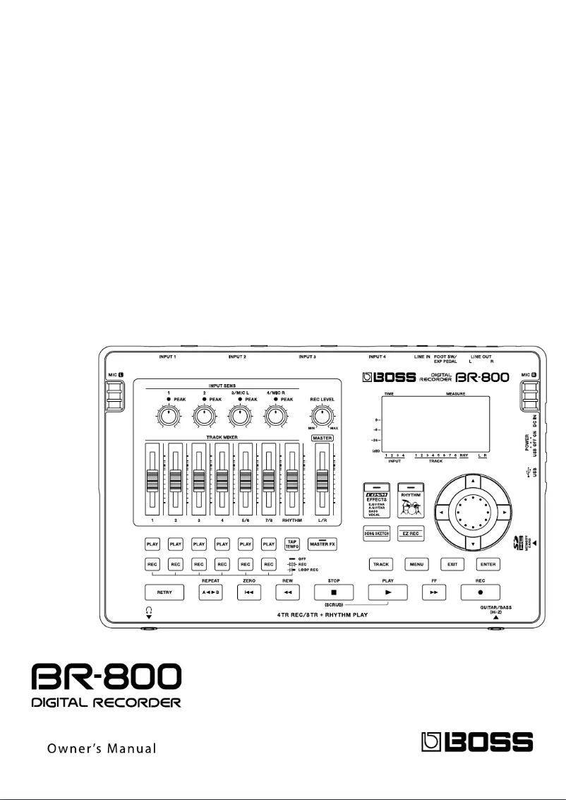 First page image of the manual for BR-800