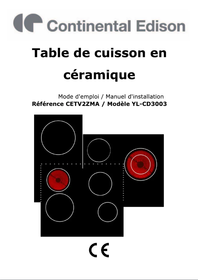 First page image of the manual for CETV2ZMA