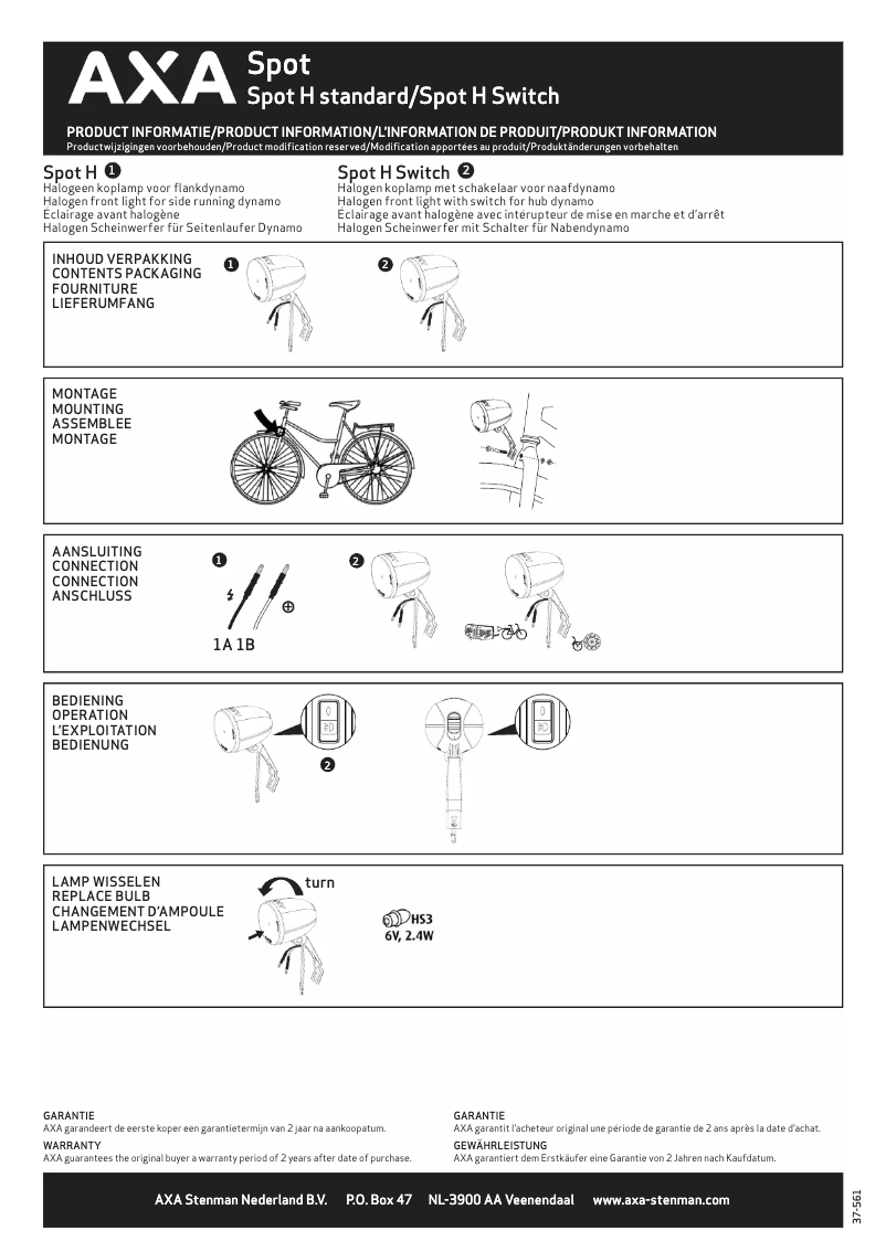 First page image of the manual for Spot