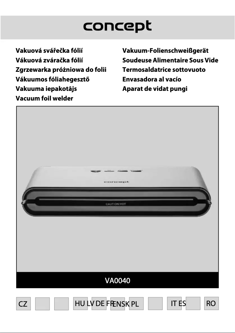 First page image of the manual for VA0040