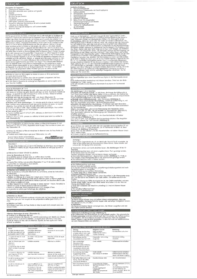 Image de la première page du manuel de l'appareil CT2108