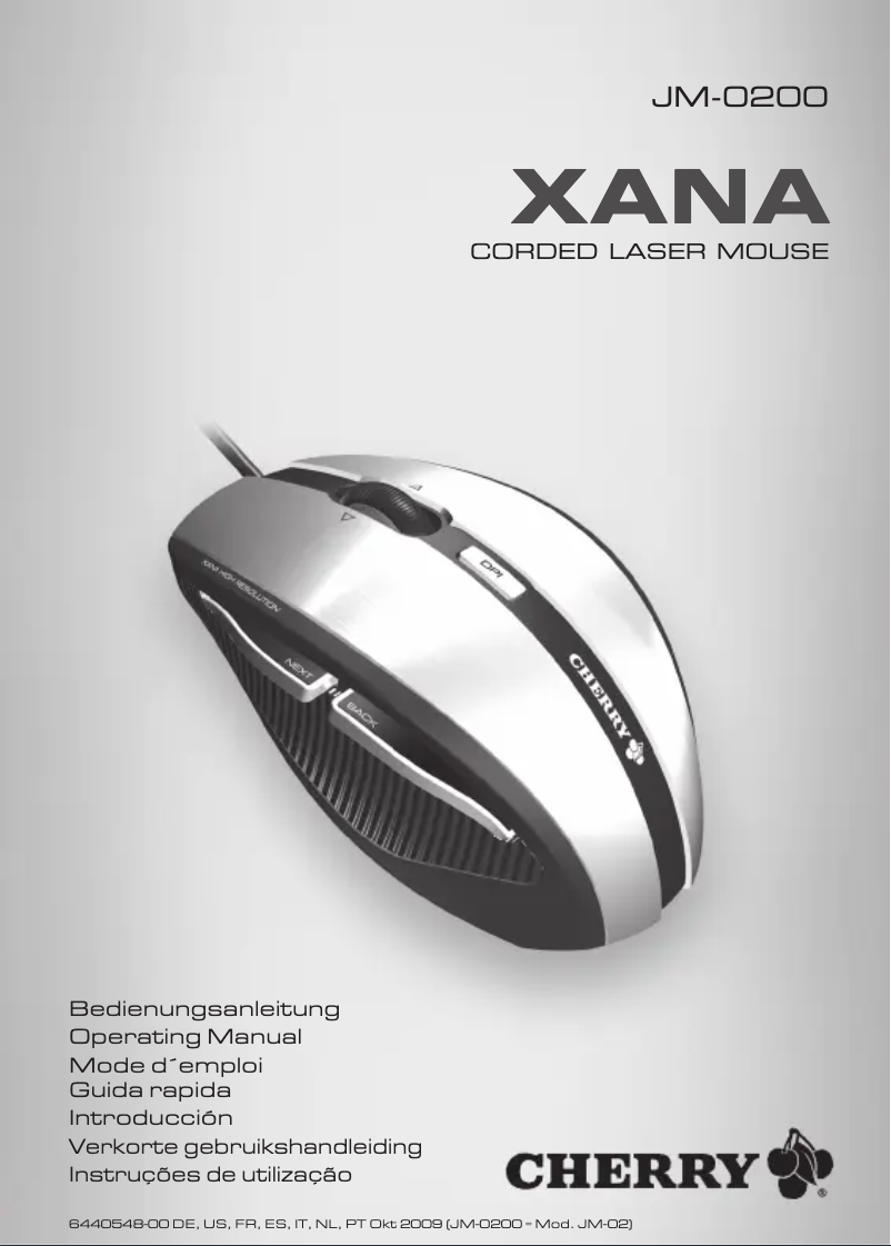 Page 1 of the manual User Manual Cherry XANA