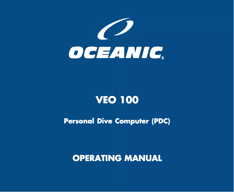 Image de la première page du manuel de l'appareil Veo 100