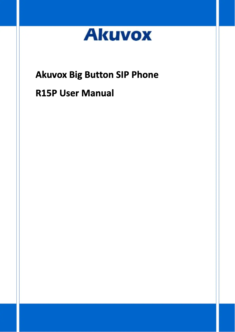 First page image of the manual for HCP-R15P