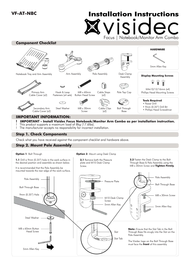 Page 1 de la notice Manuel utilisateur Atdec VF-AT-NBC