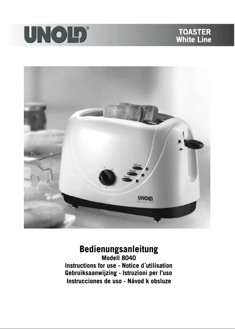 Image de la première page du manuel de l'appareil 8040 White Line