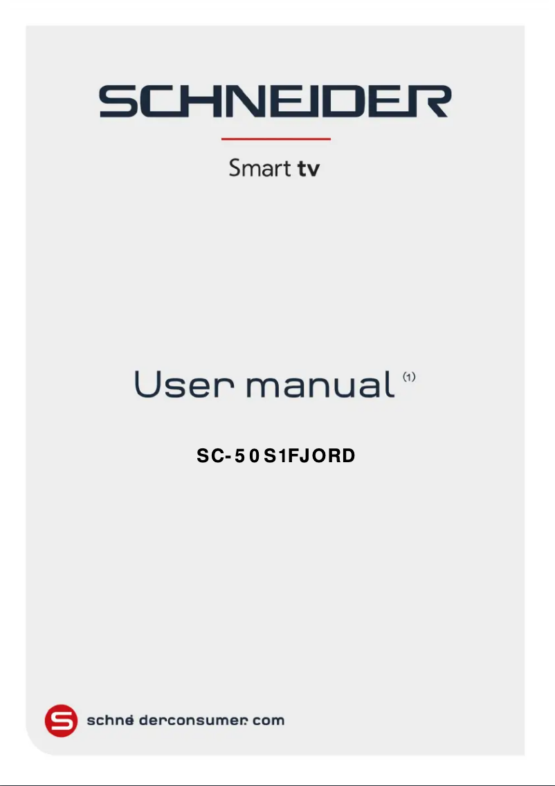 Page 1 of the manual Instruction Manual Schneider SC-50S1FJORD