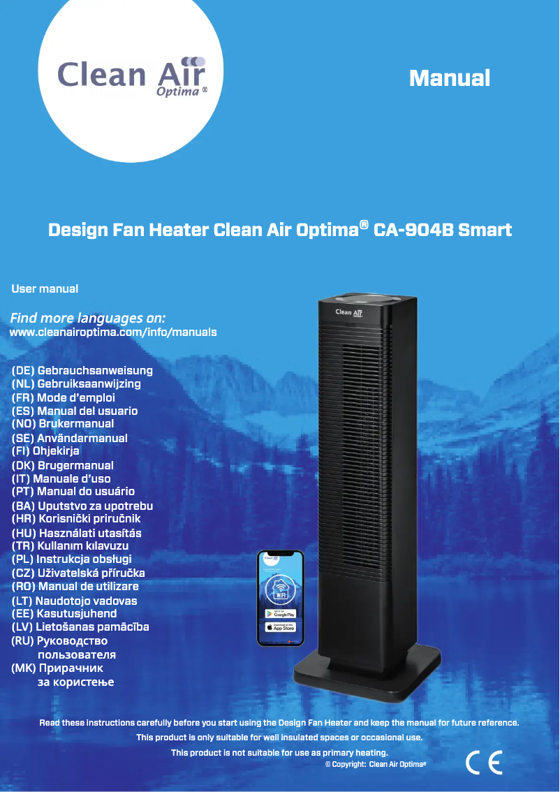 Page 1 of the manual User Manual Clean Air Optima CA-904B