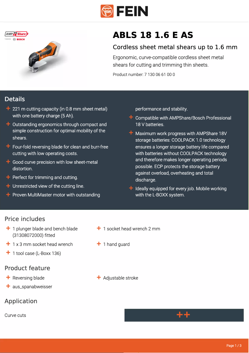 First page image of the manual for ABLS 18 1.6 E AS