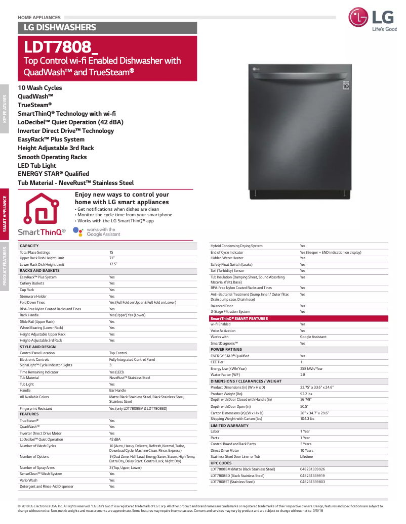 First page image of the manual for LDP6797BD