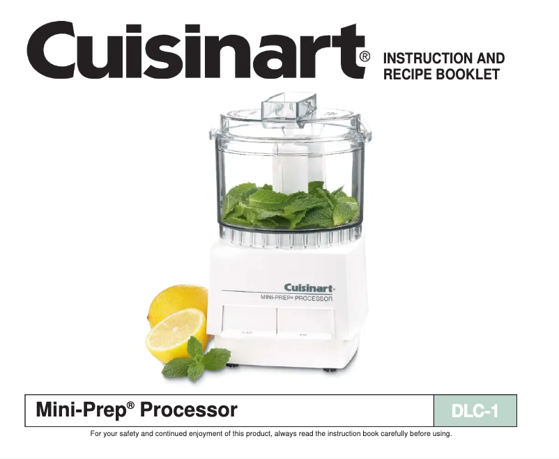 Page 1 of the manual User Manual Cuisinart DLC-1