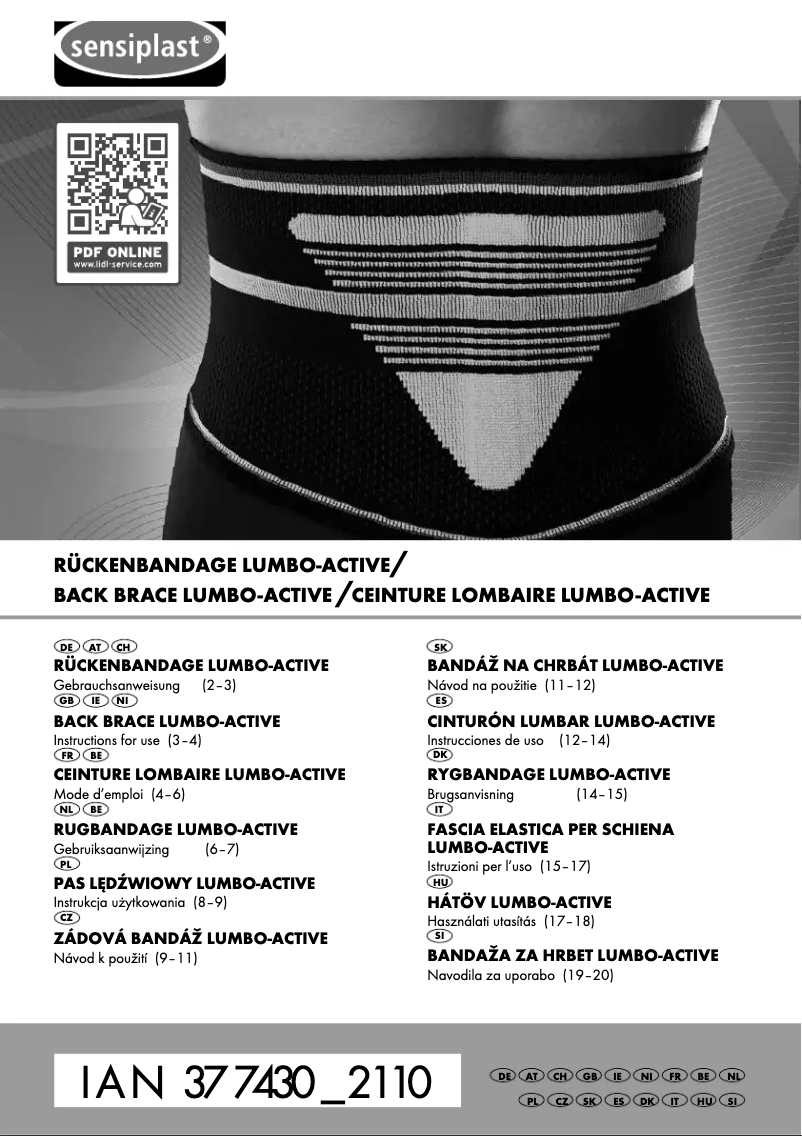 First page image of the manual for IAN 377430