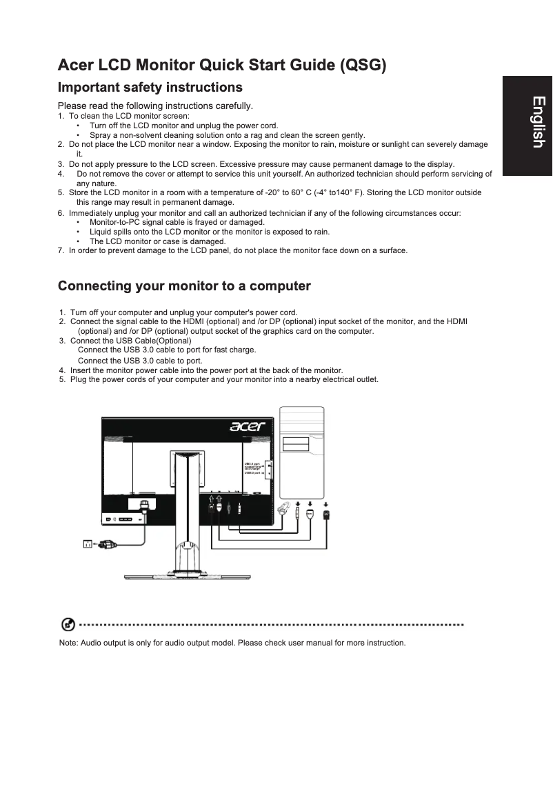 First page image of the manual for XB271H