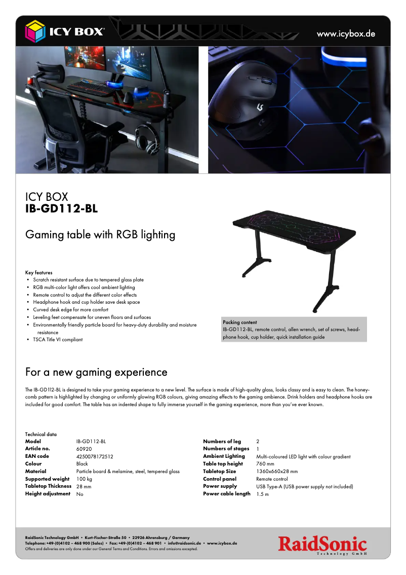 First page image of the manual for IB-GD112