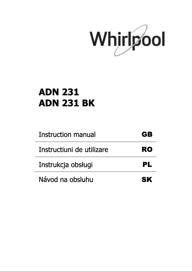 First page image of the manual for ADN 231