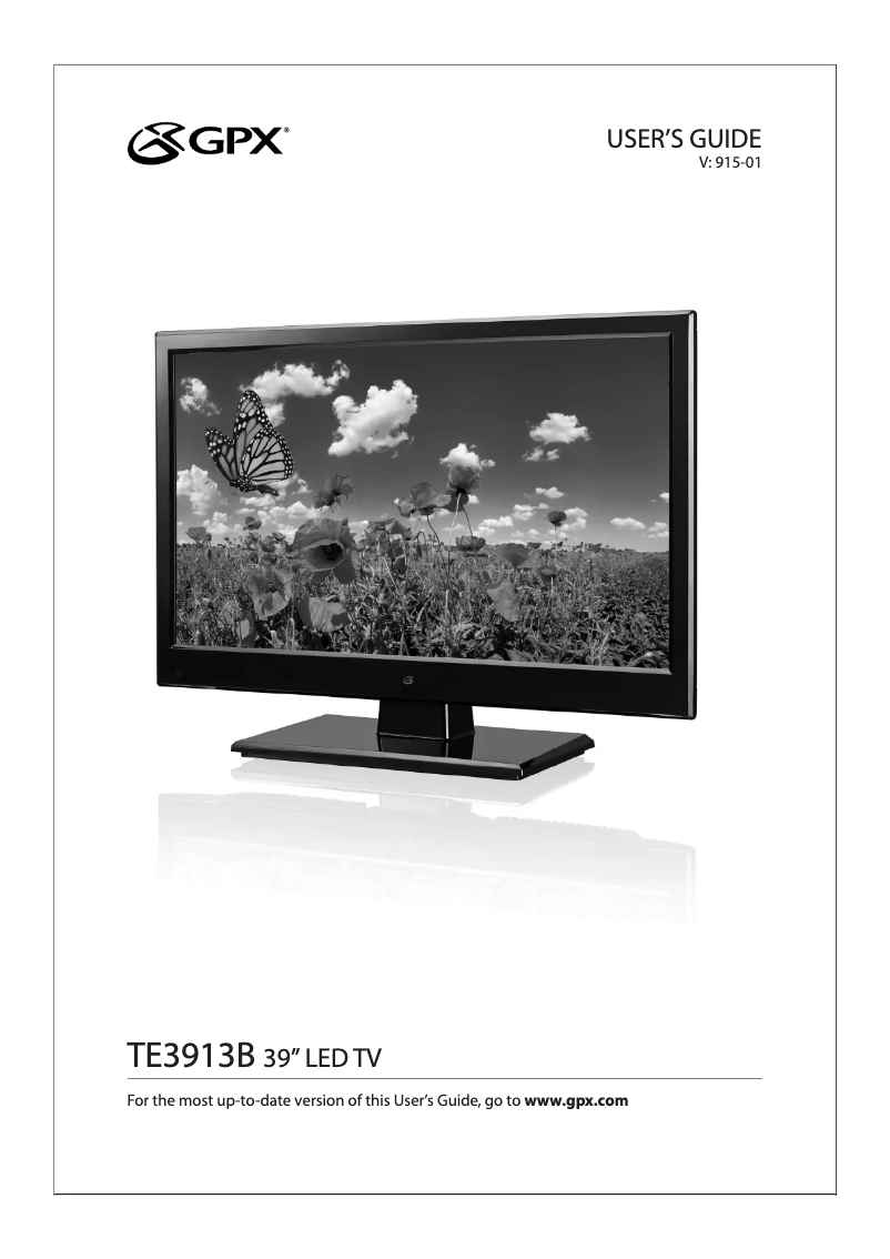 First page image of the manual for TE3913B