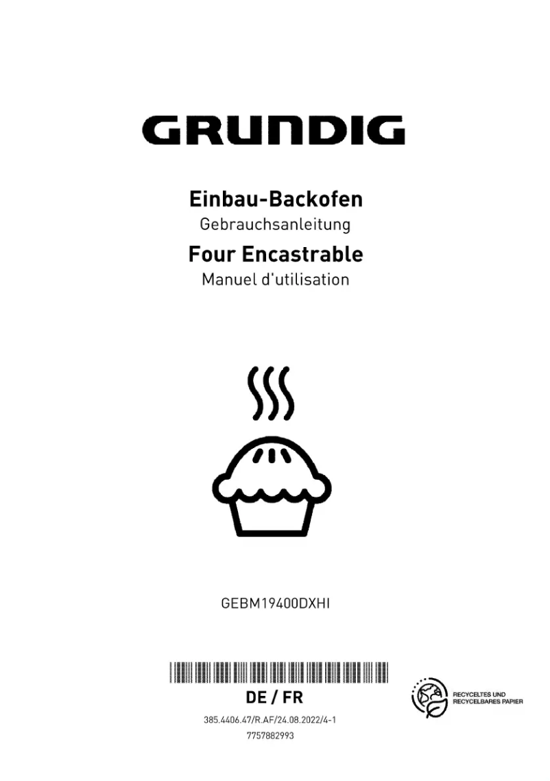 Page 1 of the manual User Manual Grundig GEBM19400DXHI