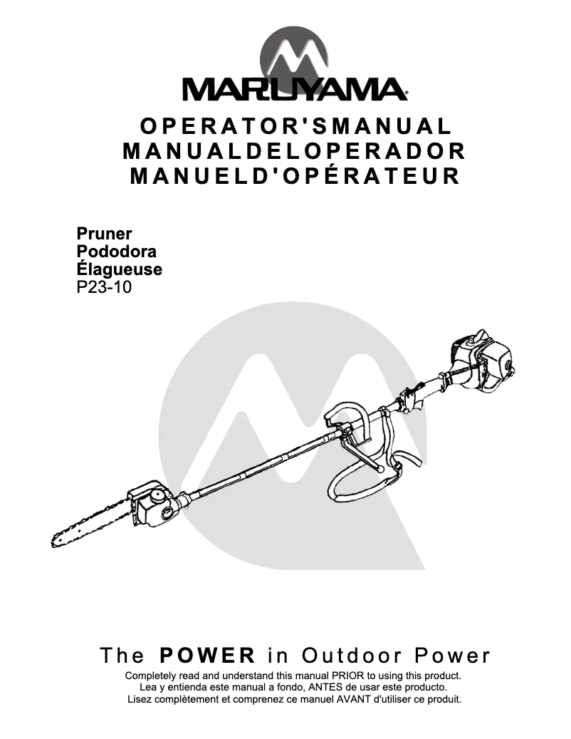 First page image of the manual for P23-10