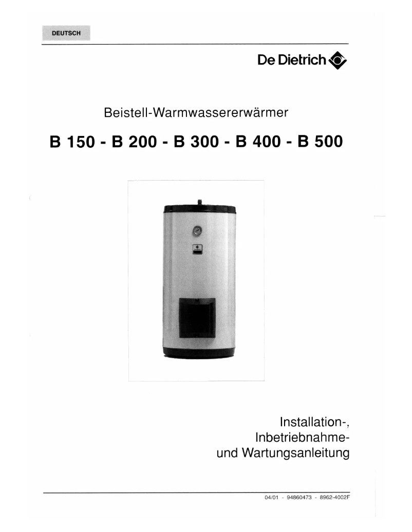 First page image of the manual for B 150