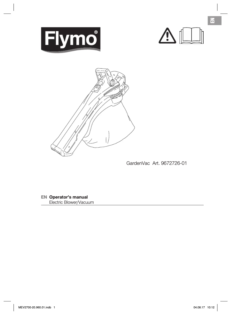 First page image of the manual for Garden Vac 2700