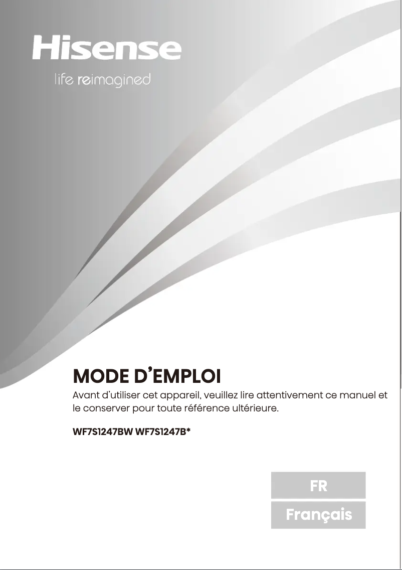 First page image of the manual for WF7S1247BB