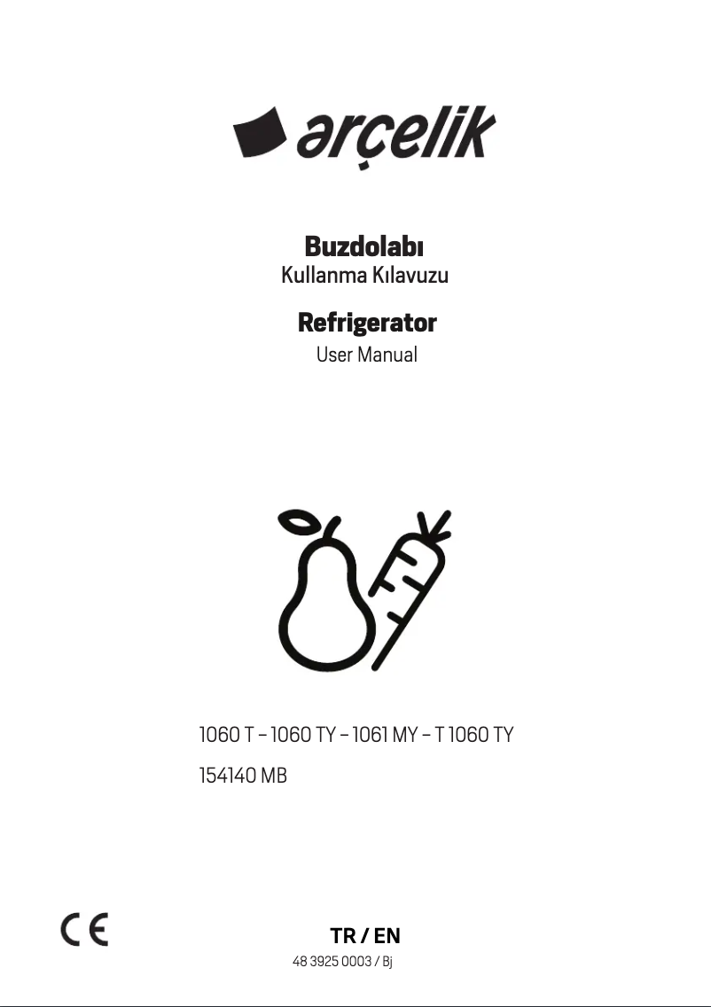 Page 1 of the manual User Manual Arçelik 154140 MB